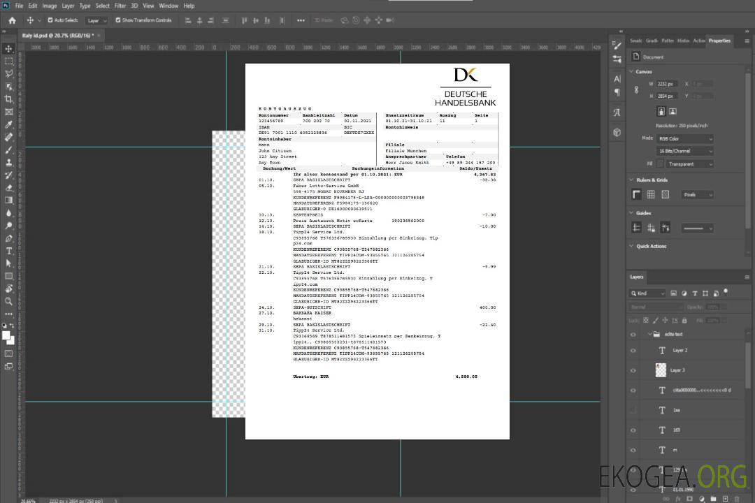 Allemagne Deutsche Handelbank template